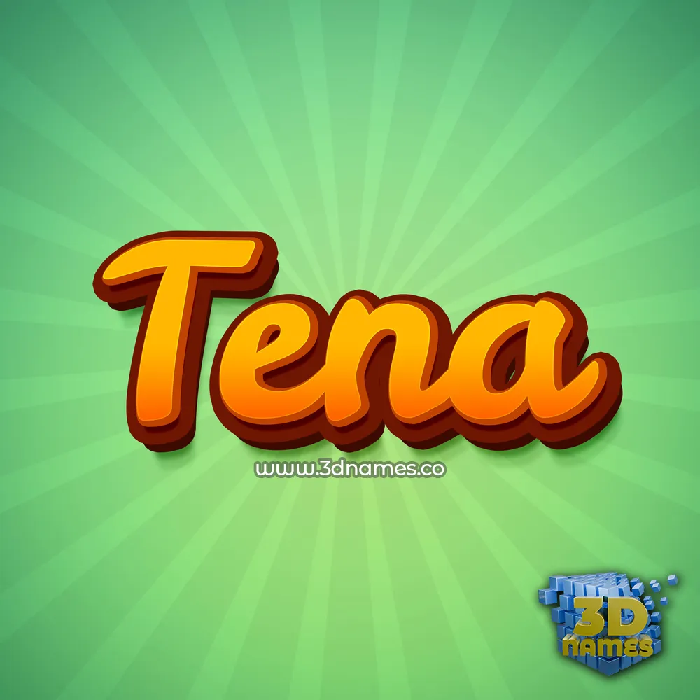 tena in Green Rays style - 3D name wallpaper