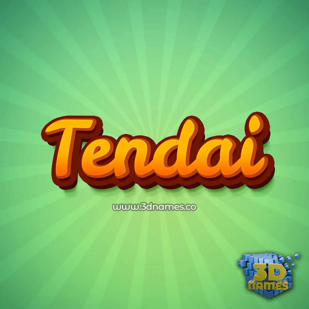 tendai in Green Rays style - 3D name wallpaper