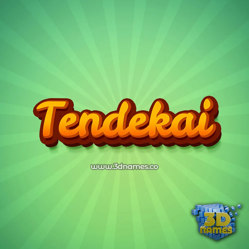 tendekai in Green Rays style - 3D name wallpaper
