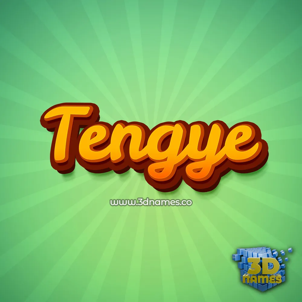 tengye in Green Rays style - 3D name wallpaper