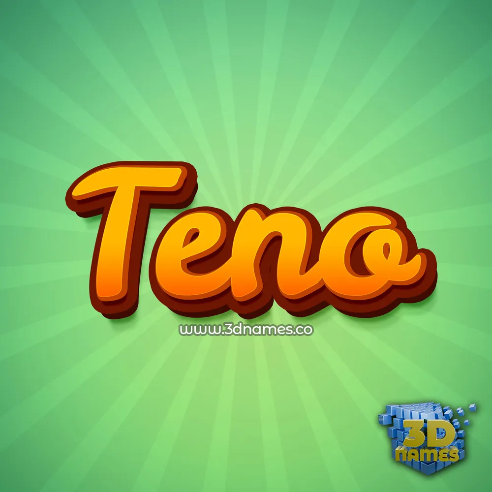 teno in Green Rays style - 3D name wallpaper