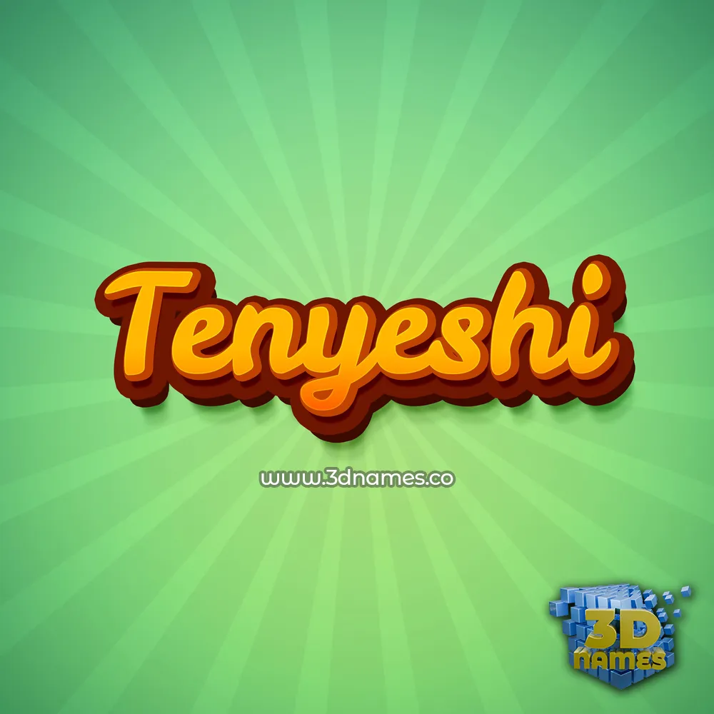 tenyeshi in Green Rays style - 3D name wallpaper