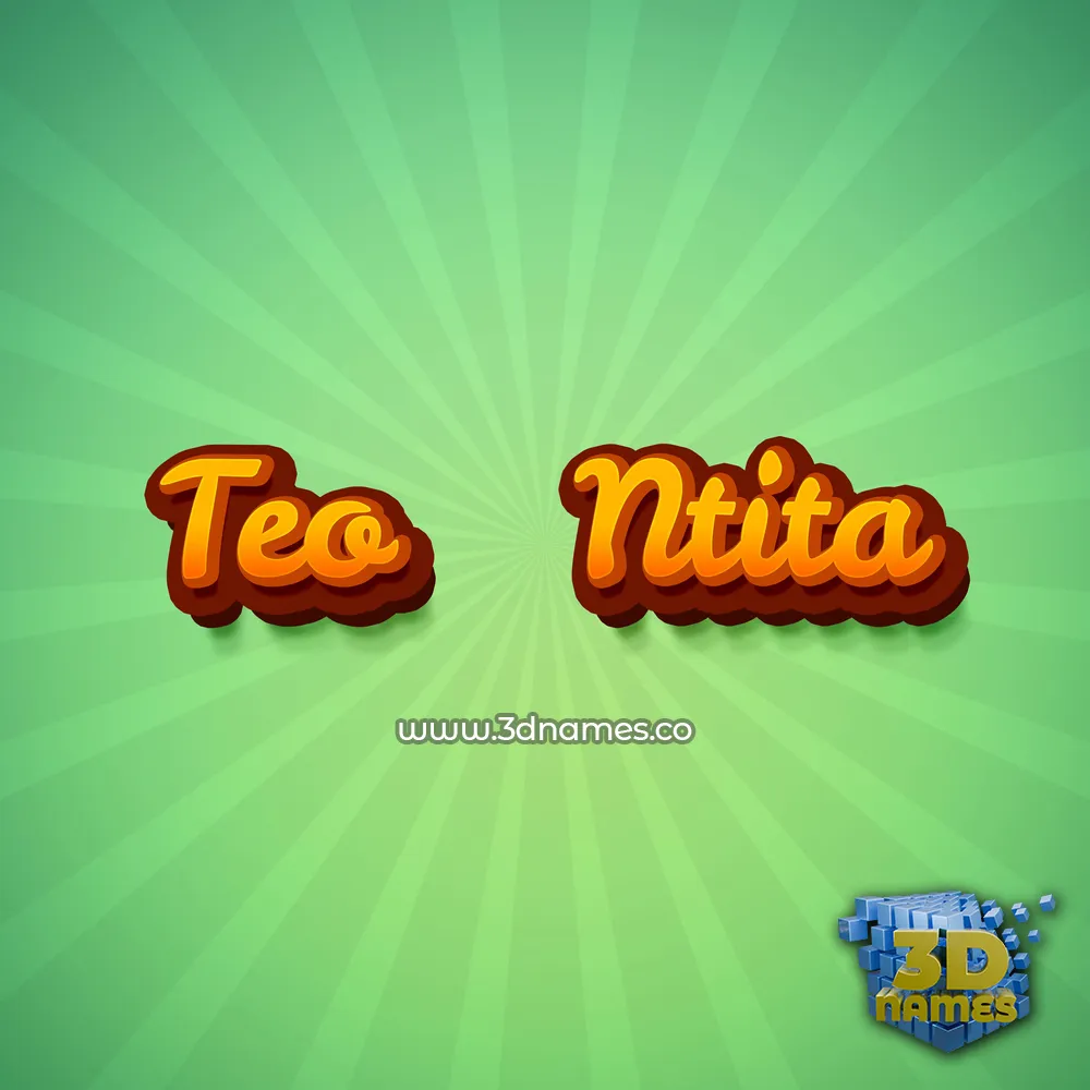 teo   ntita in Green Rays style - 3D name wallpaper