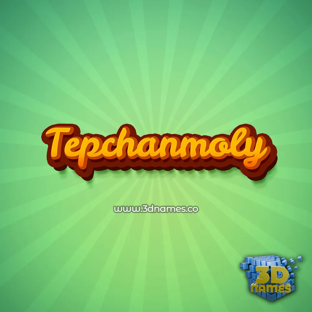 tepchanmoly in Green Rays style - 3D name wallpaper