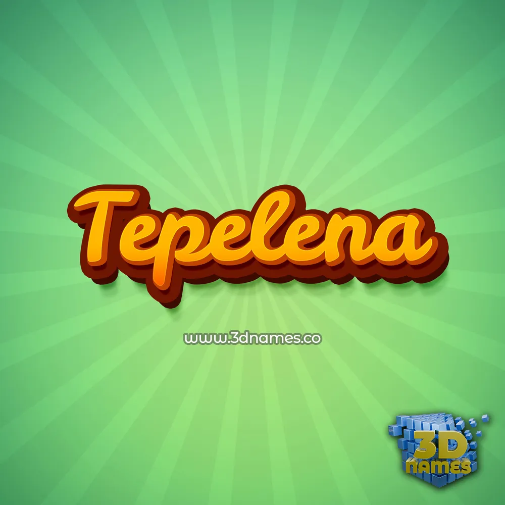 tepelena in Green Rays style - 3D name wallpaper