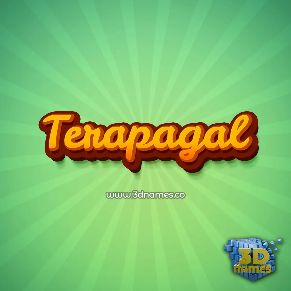 terapagal in Green Rays style - 3D name wallpaper