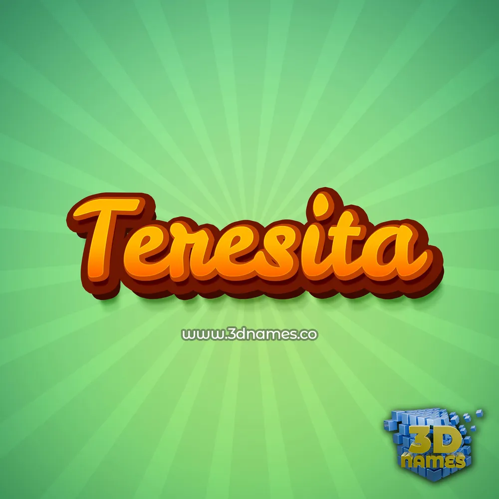 teresita in Green Rays style - 3D name wallpaper