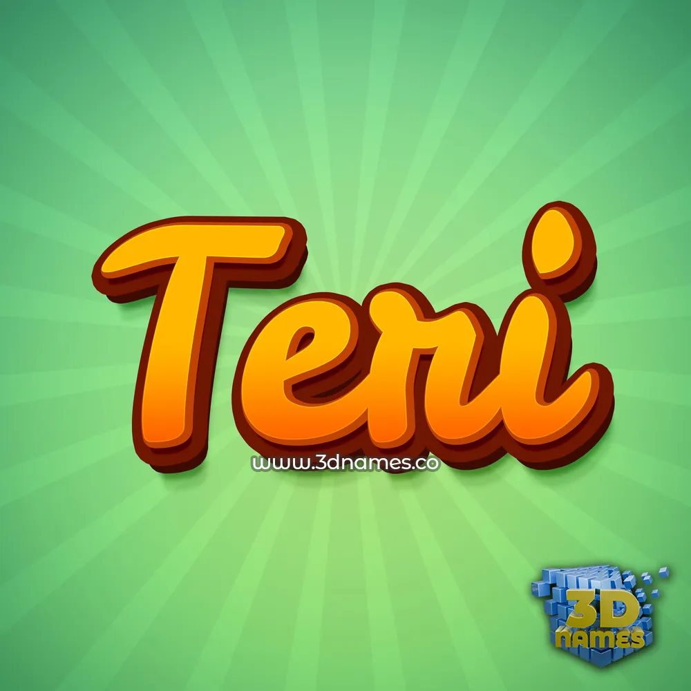 teri in Green Rays style - 3D name wallpaper