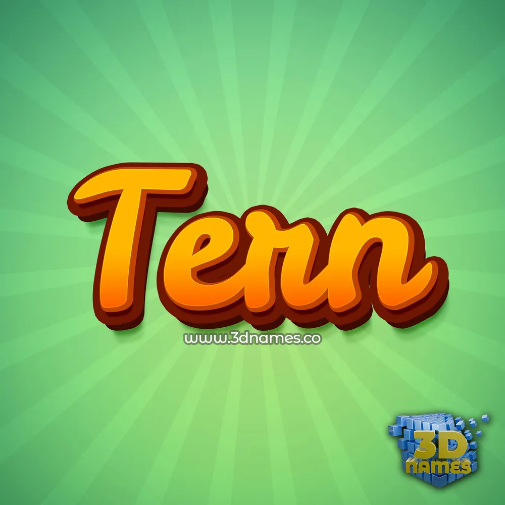 tern in Green Rays style - 3D name wallpaper