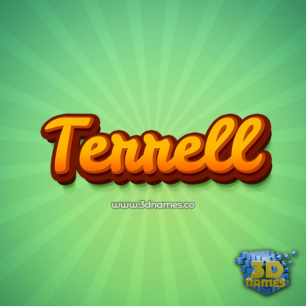 terrell in Green Rays style - 3D name wallpaper