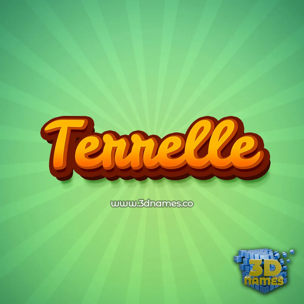 terrelle in Green Rays style - 3D name wallpaper
