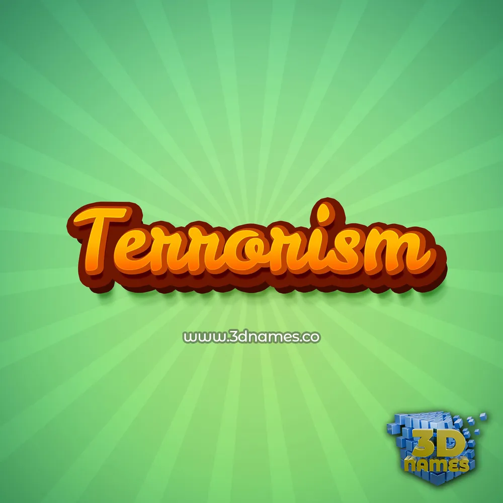 terrorism in Green Rays style - 3D name wallpaper
