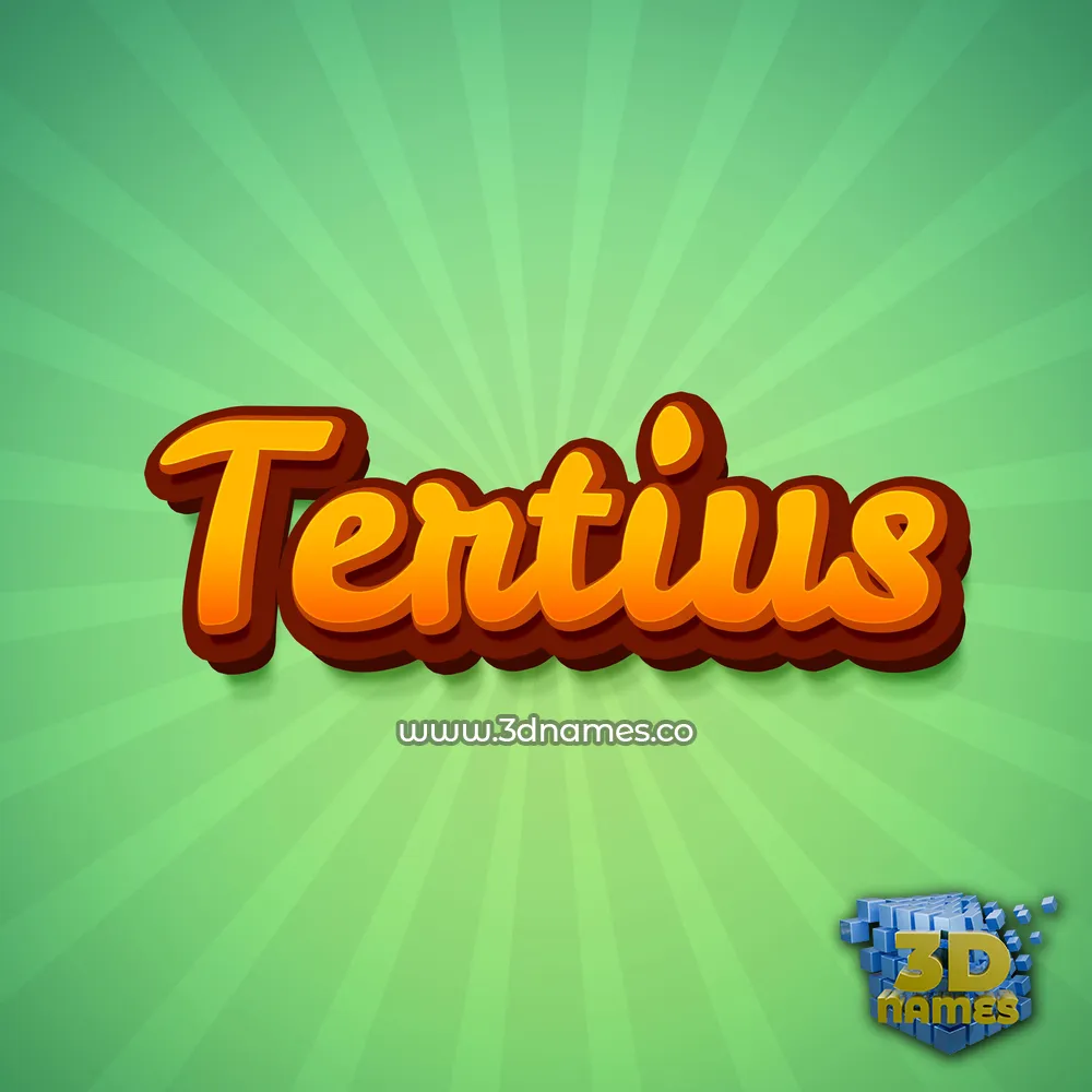 tertius in Green Rays style - 3D name wallpaper