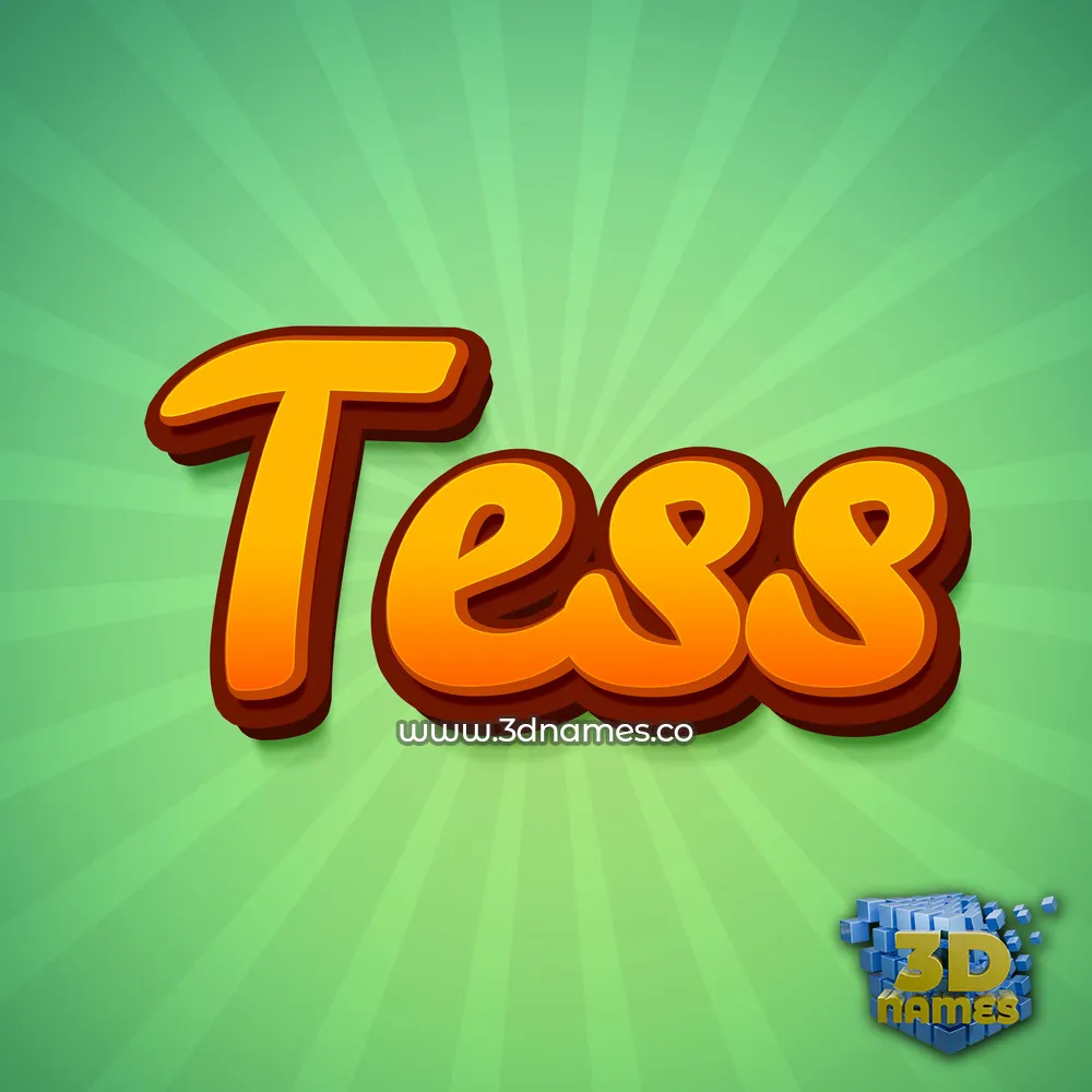 tess in Green Rays style - 3D name wallpaper