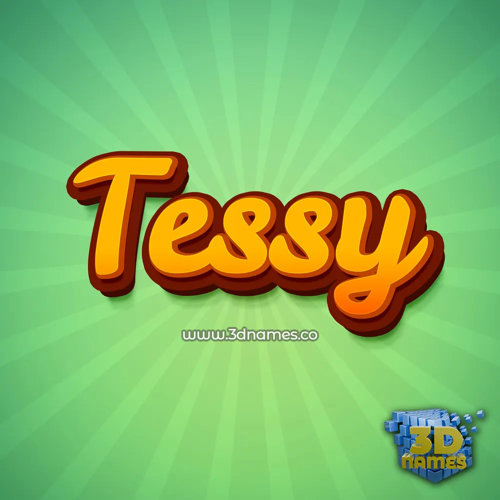 tessy in Green Rays style - 3D name wallpaper