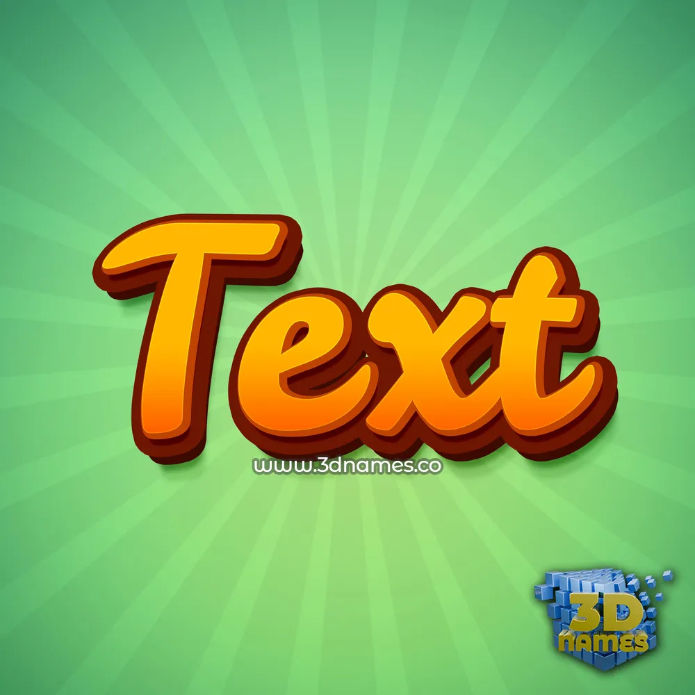 text in Green Rays style - 3D name wallpaper