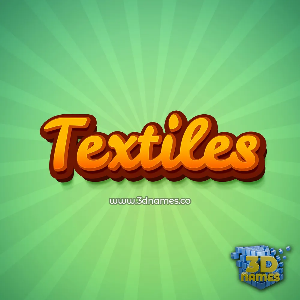 textiles in Green Rays style - 3D name wallpaper