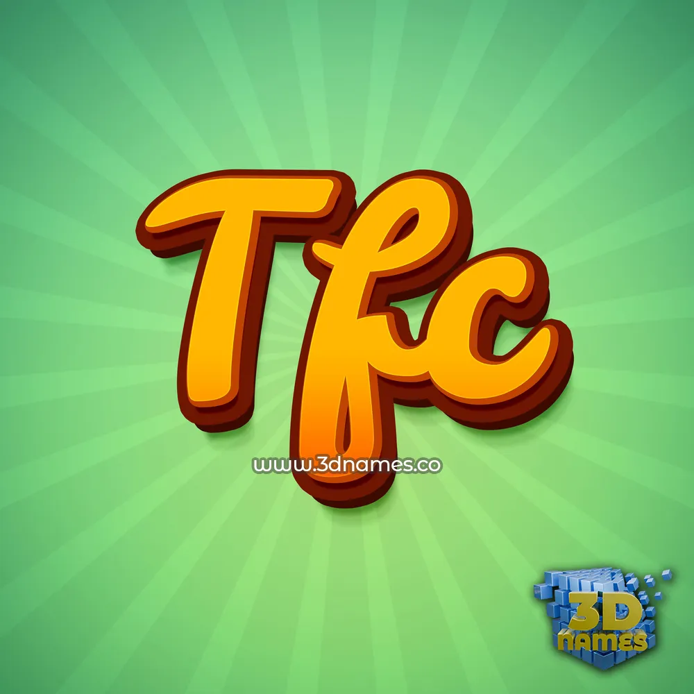 tfc in Green Rays style - 3D name wallpaper