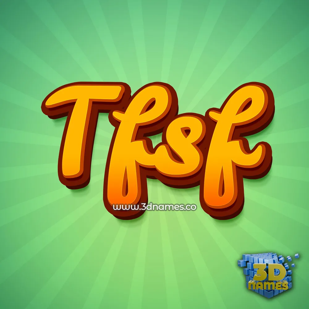 tfsf in Green Rays style - 3D name wallpaper