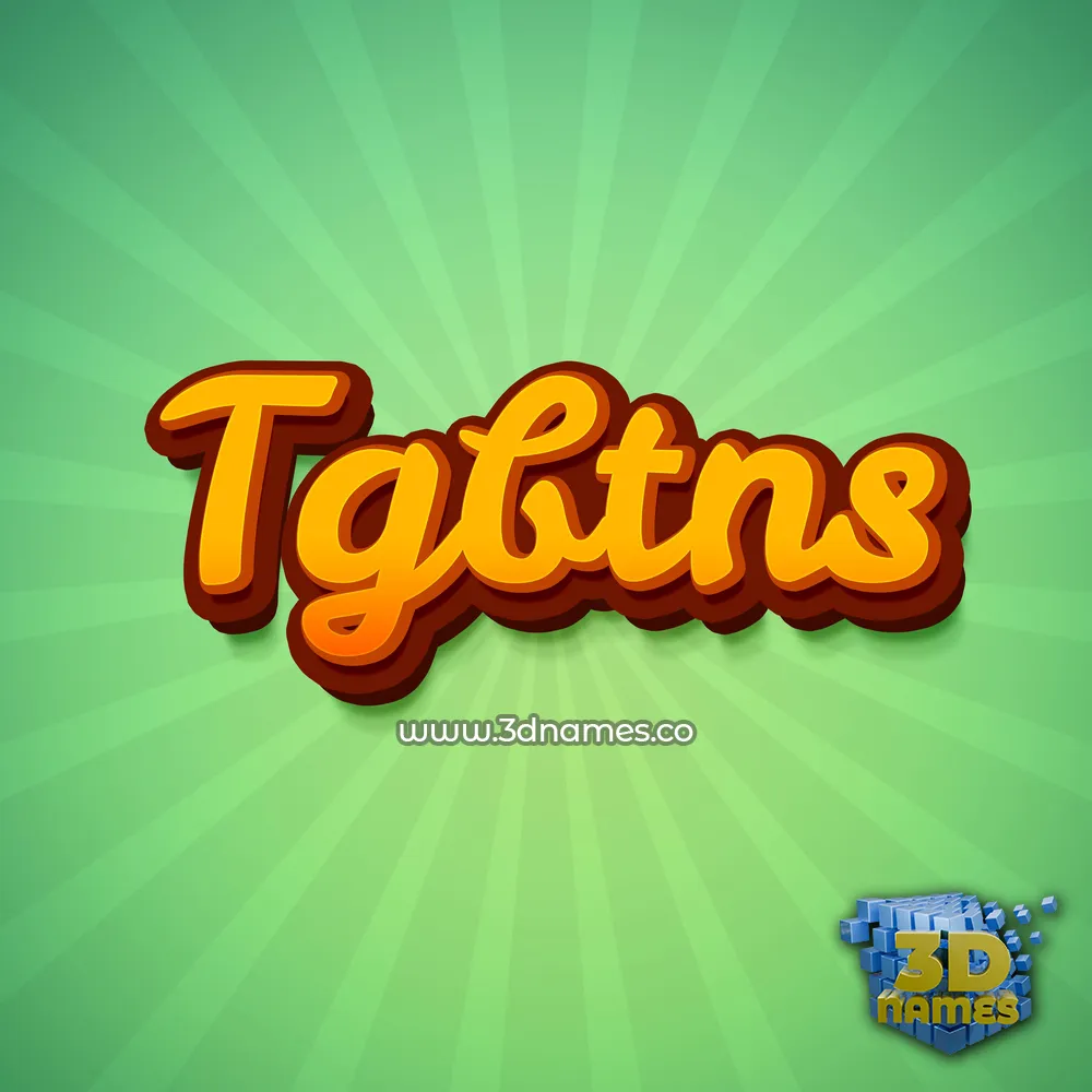 tgbtns in Green Rays style - 3D name wallpaper