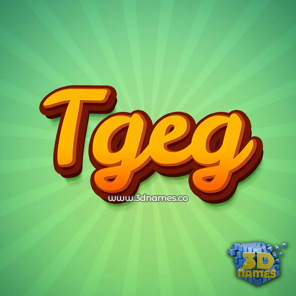 tgeg in Green Rays style - 3D name wallpaper