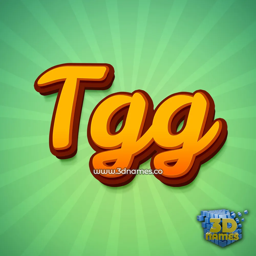 tgg in Green Rays style - 3D name wallpaper