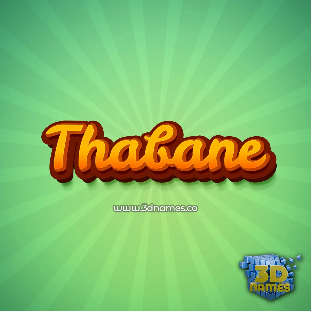 thabane in Green Rays style - 3D name wallpaper