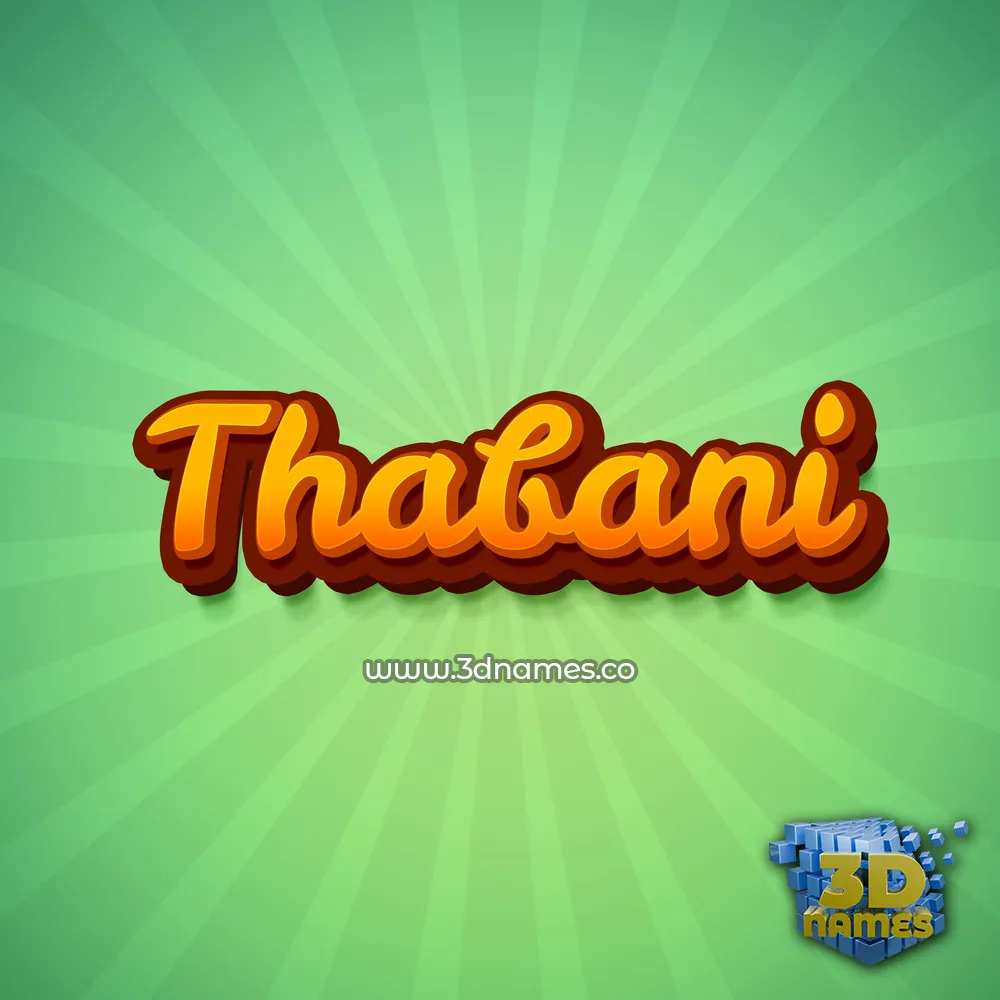 thabani in Green Rays style - 3D name wallpaper