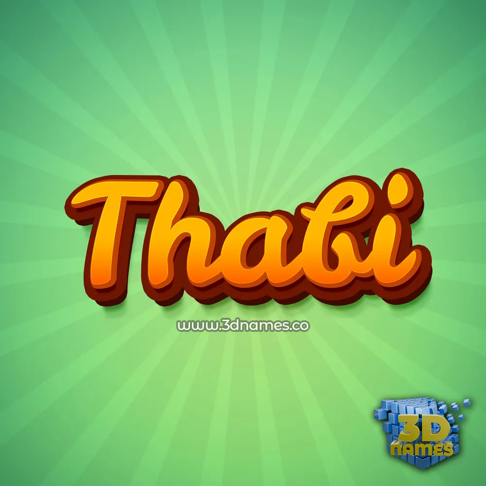 thabi in Green Rays style - 3D name wallpaper