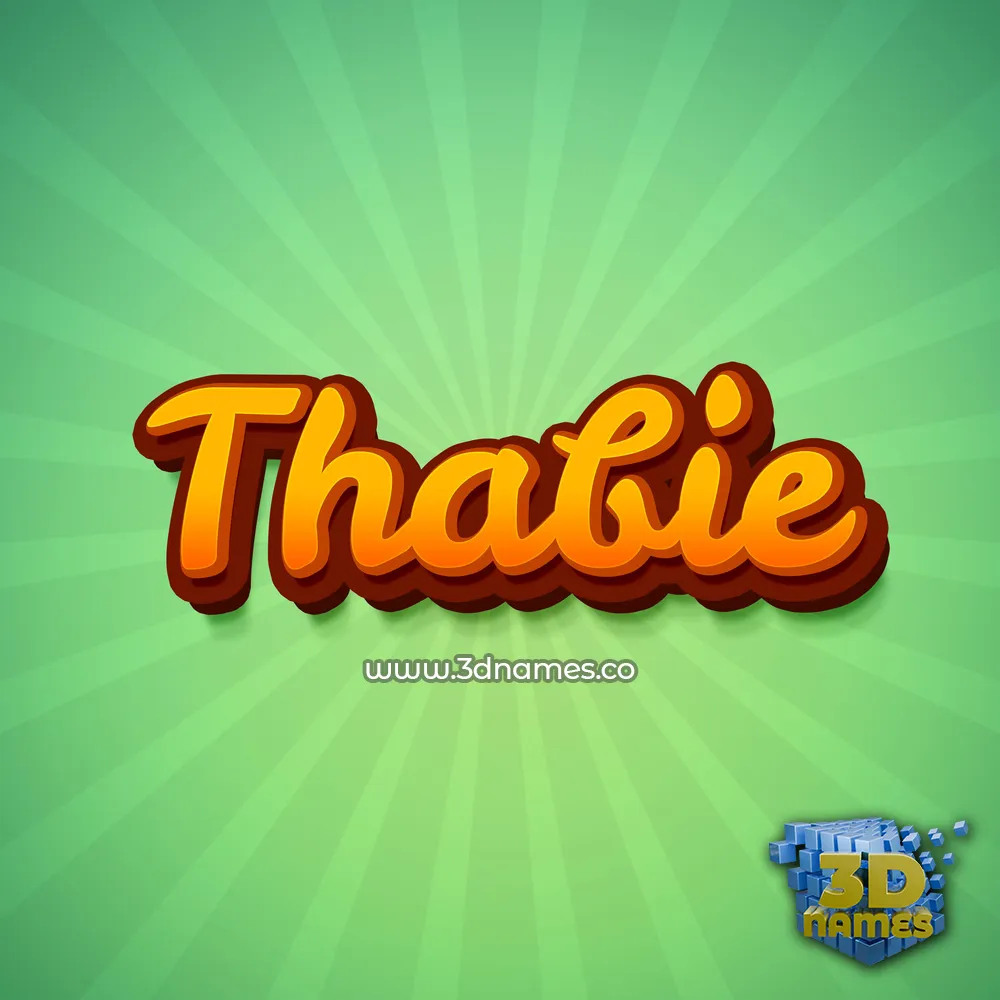 thabie in Green Rays style - 3D name wallpaper