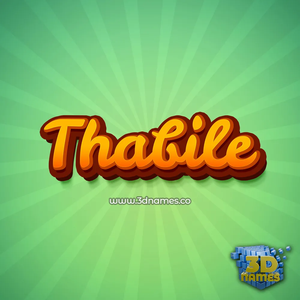 thabile in Green Rays style - 3D name wallpaper