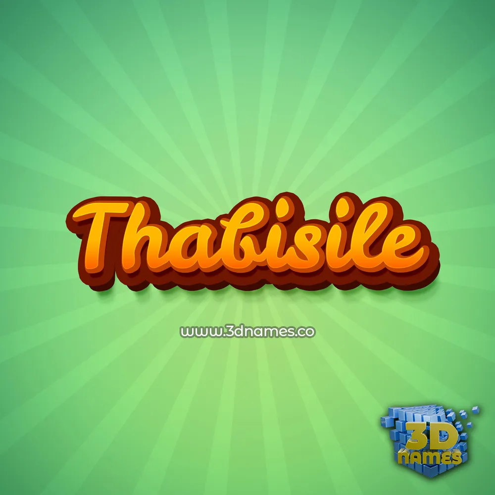thabisile in Green Rays style - 3D name wallpaper