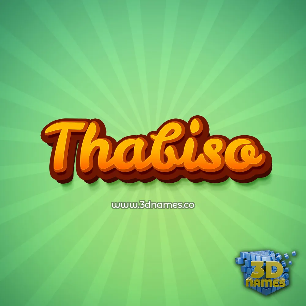 thabiso in Green Rays style - 3D name wallpaper