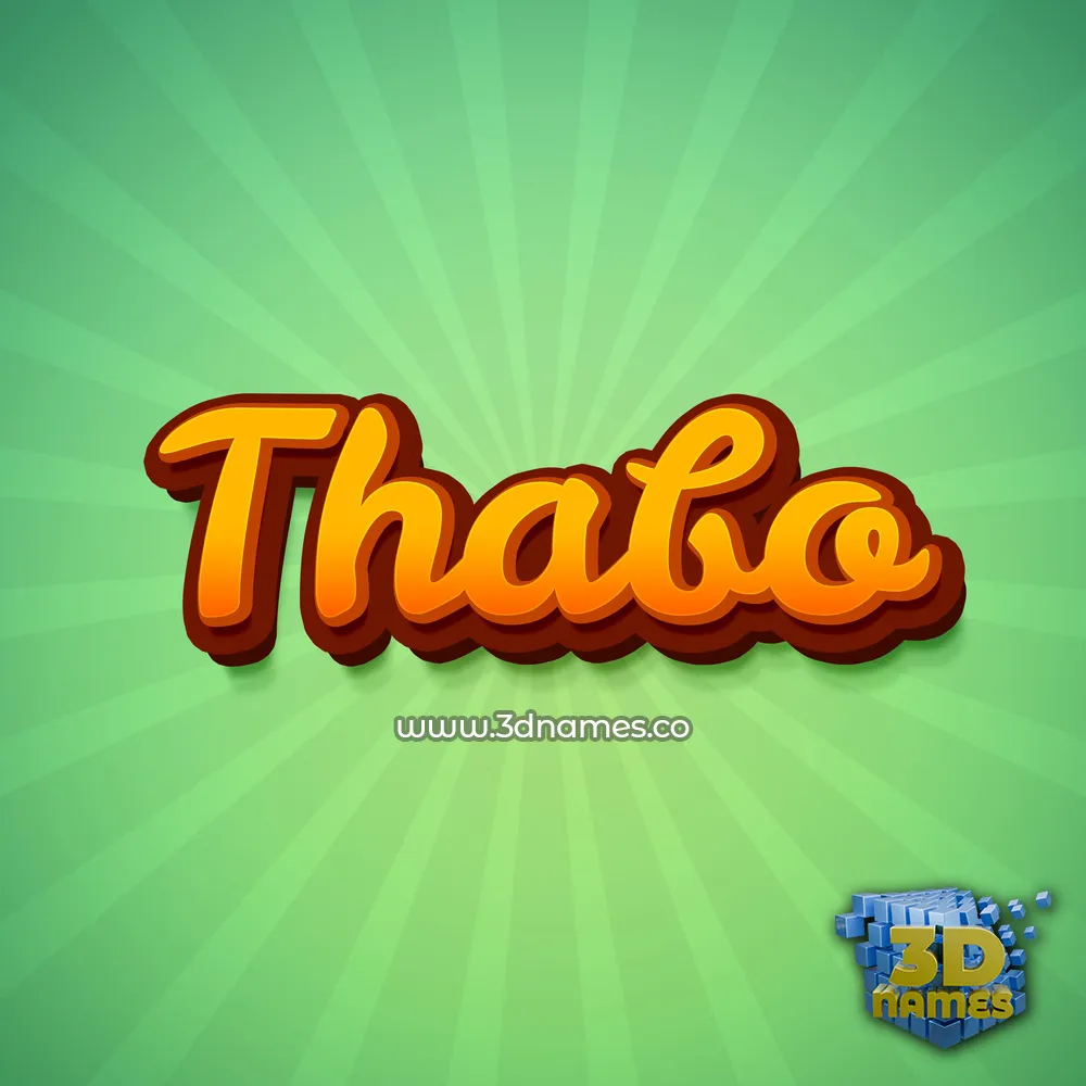 thabo in Green Rays style - 3D name wallpaper