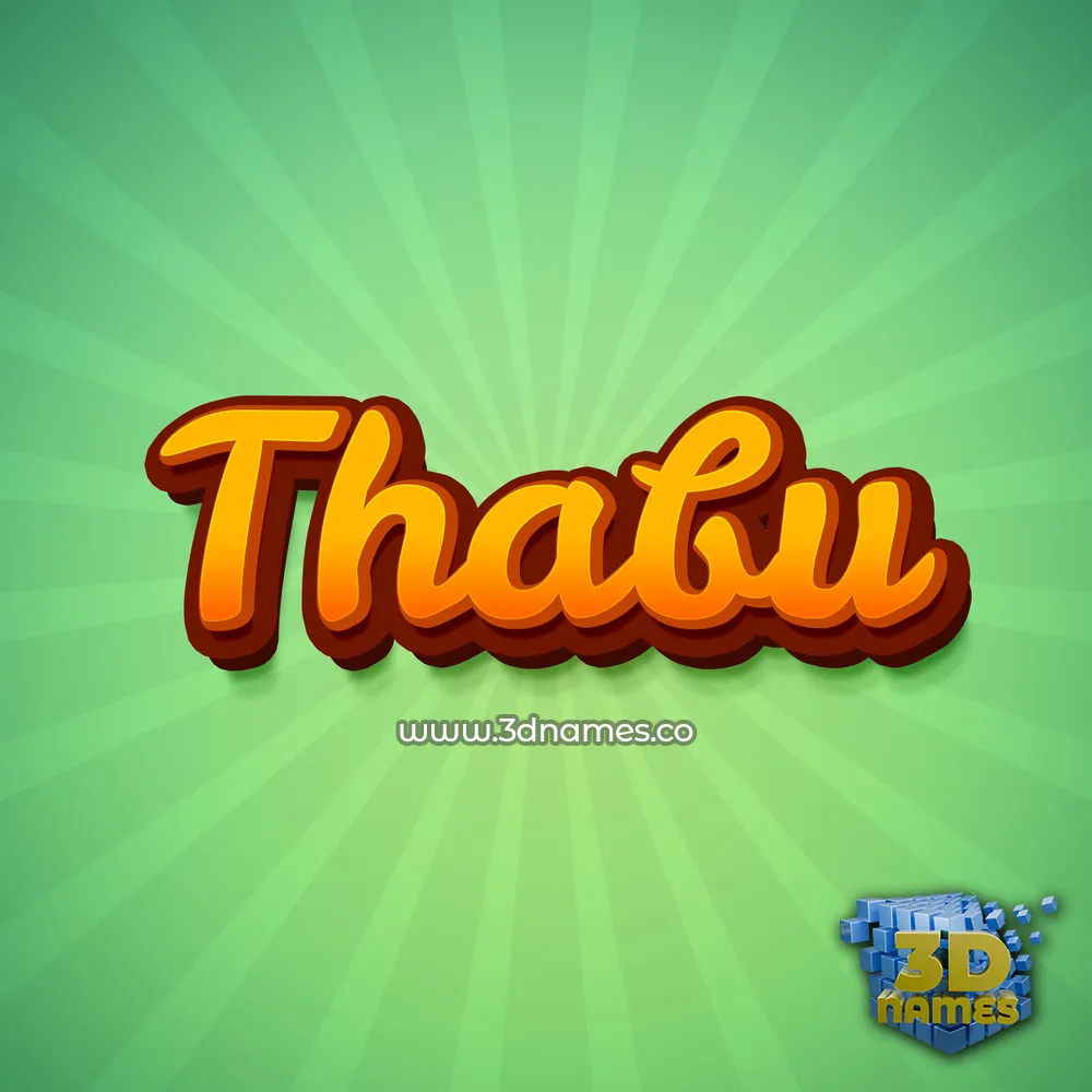 thabu in Green Rays style - 3D name wallpaper