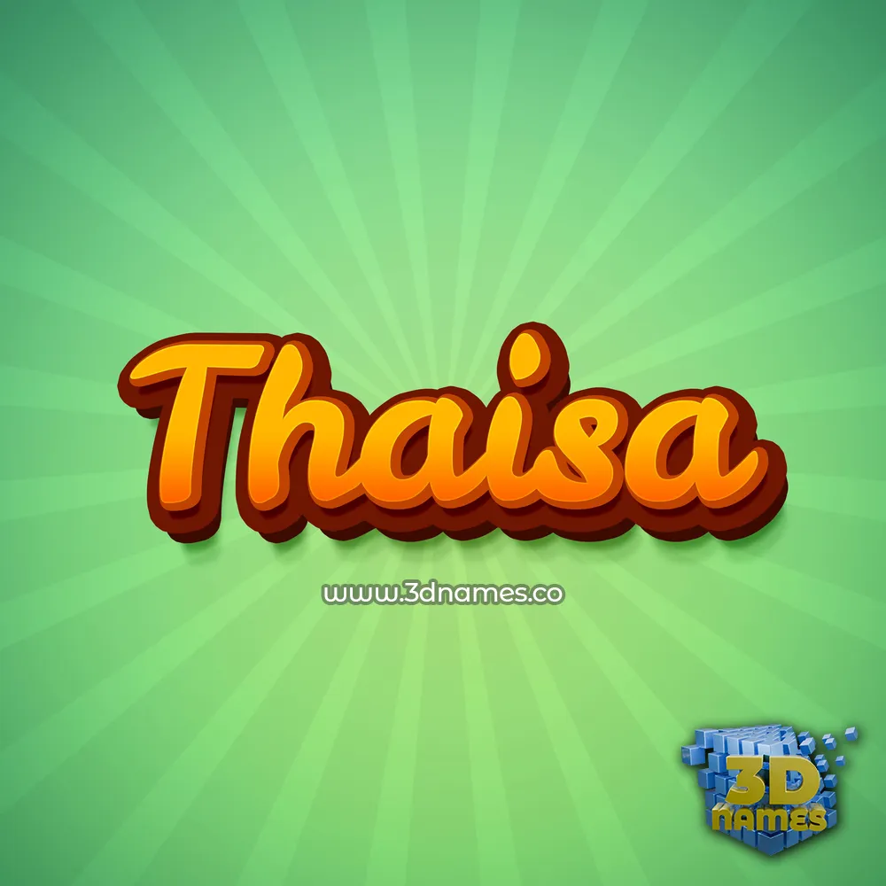 thaisa in Green Rays style - 3D name wallpaper