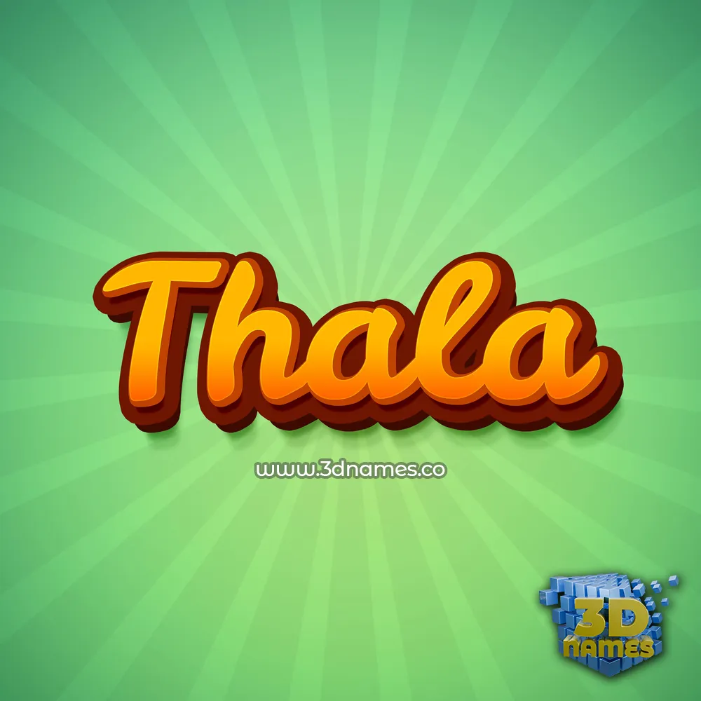 thala in Green Rays style - 3D name wallpaper