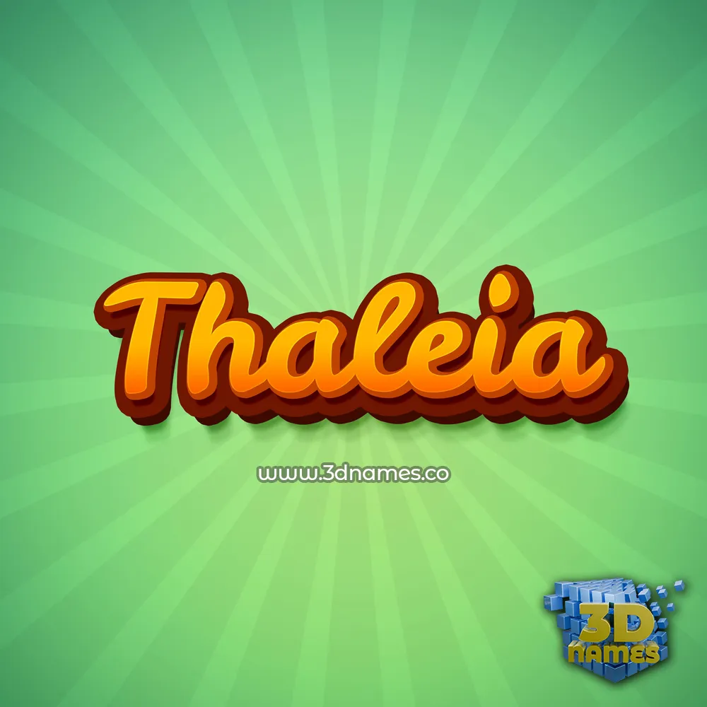 thaleia in Green Rays style - 3D name wallpaper
