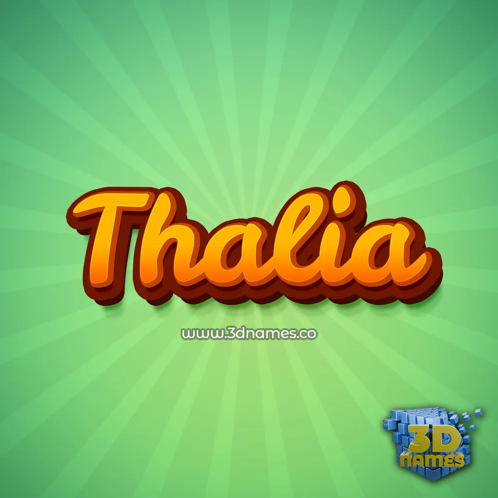 thalia in Green Rays style - 3D name wallpaper