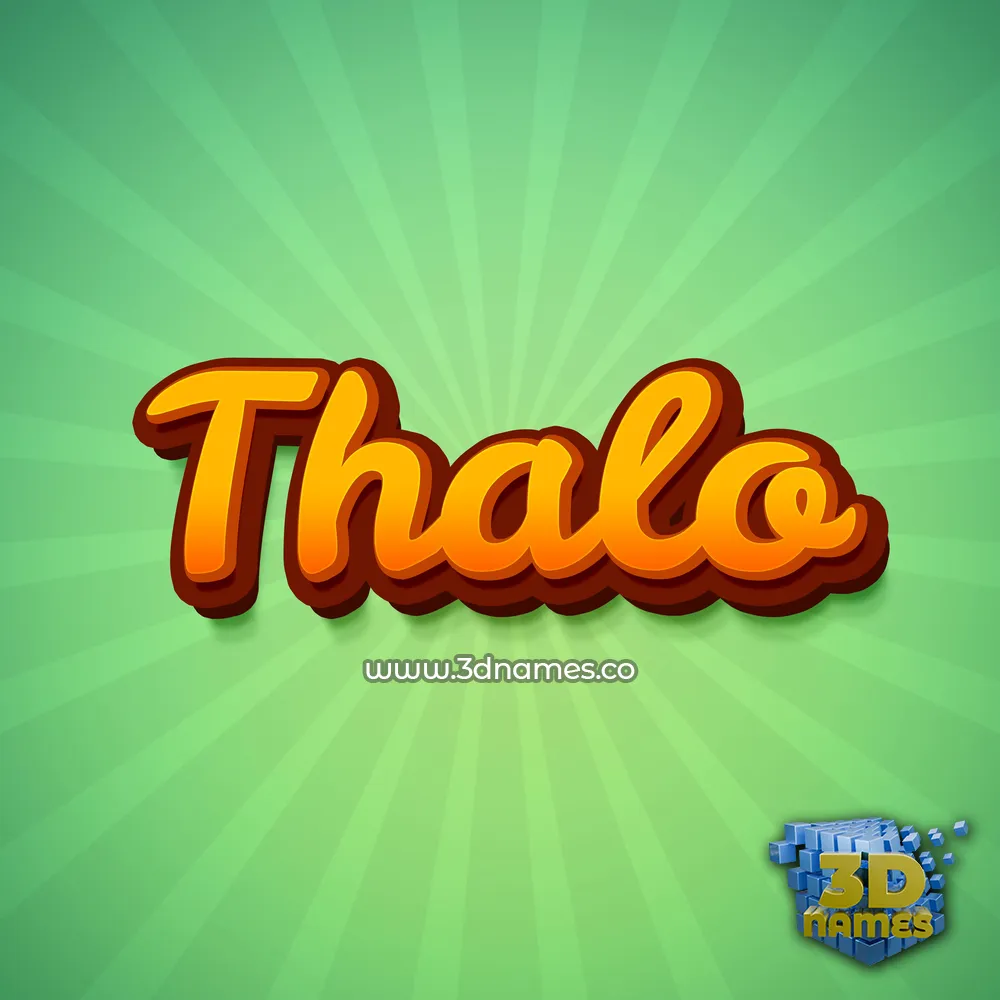 thalo in Green Rays style - 3D name wallpaper