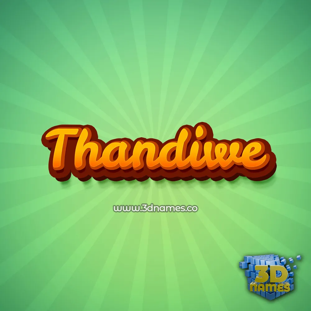 thandiwe in Green Rays style - 3D name wallpaper