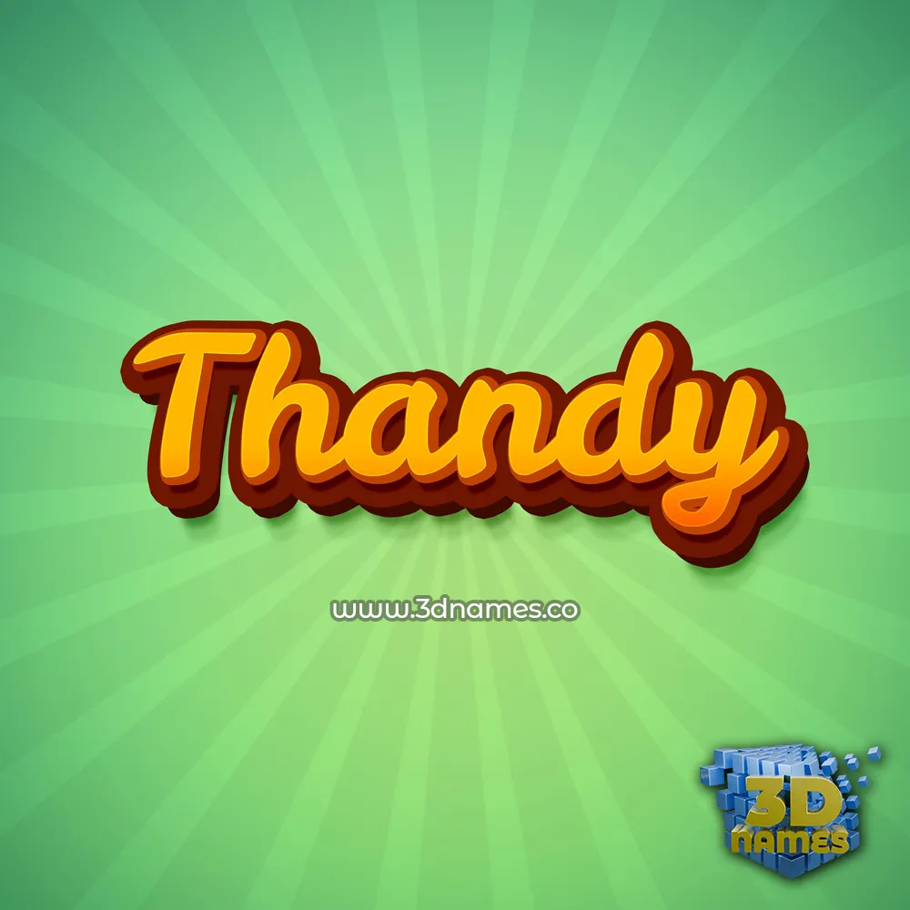 thandy in Green Rays style - 3D name wallpaper