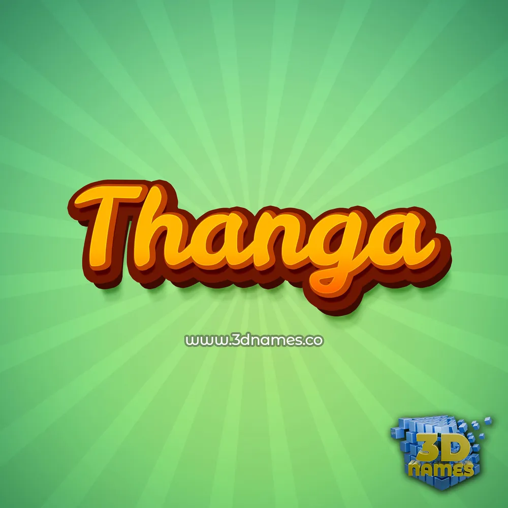 thanga in Green Rays style - 3D name wallpaper