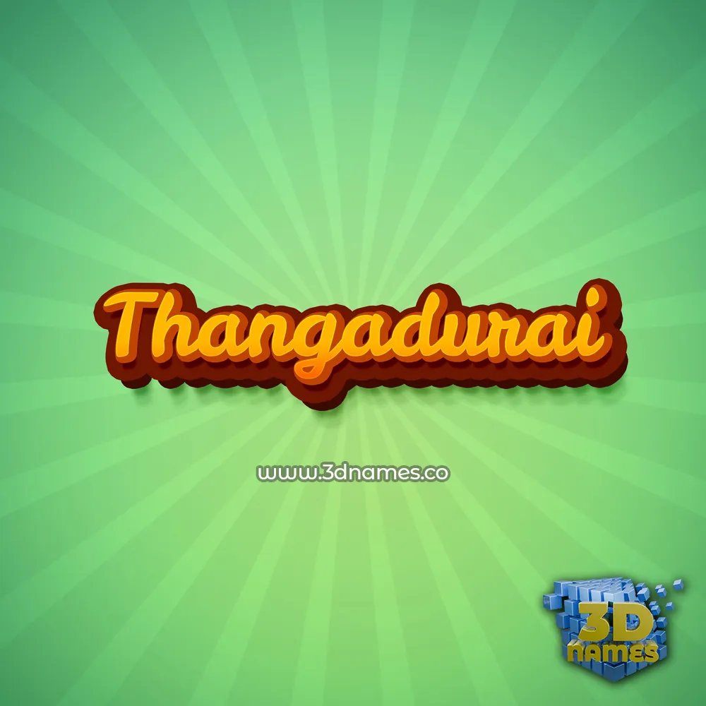thangadurai in Green Rays style - 3D name wallpaper