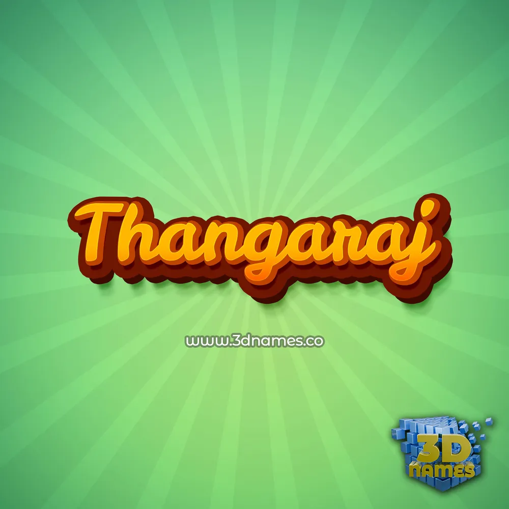 thangaraj in Green Rays style - 3D name wallpaper