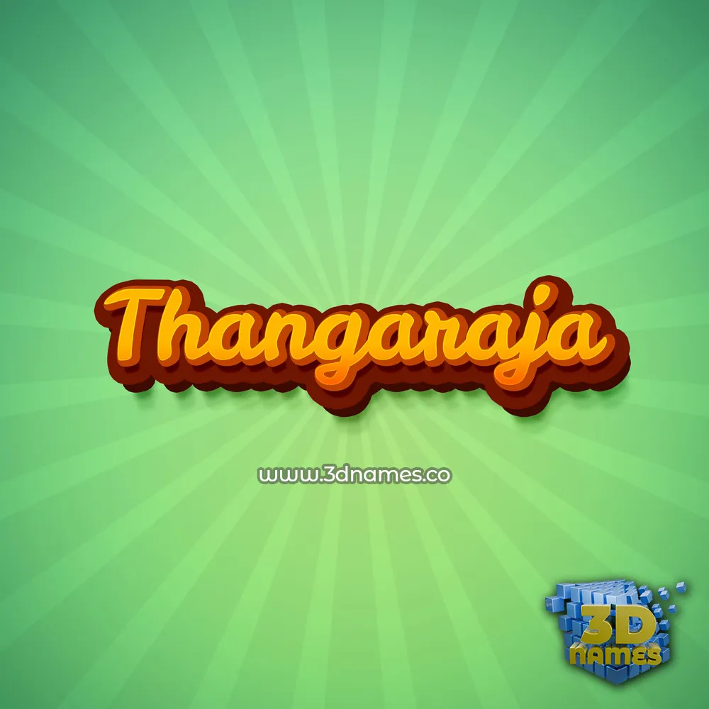 thangaraja in Green Rays style - 3D name wallpaper