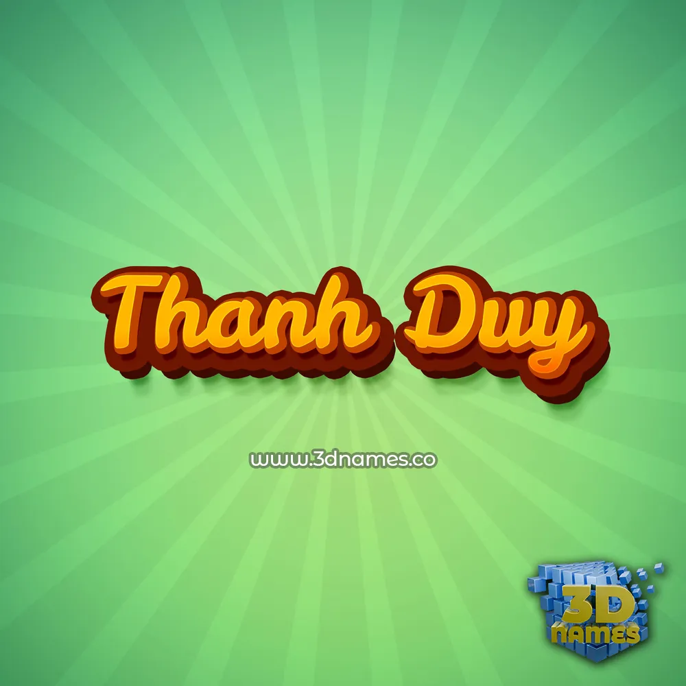 thanh duy in Green Rays style - 3D name wallpaper