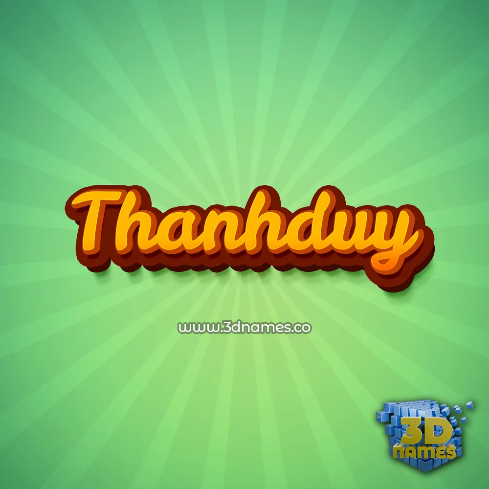 thanhduy in Green Rays style - 3D name wallpaper