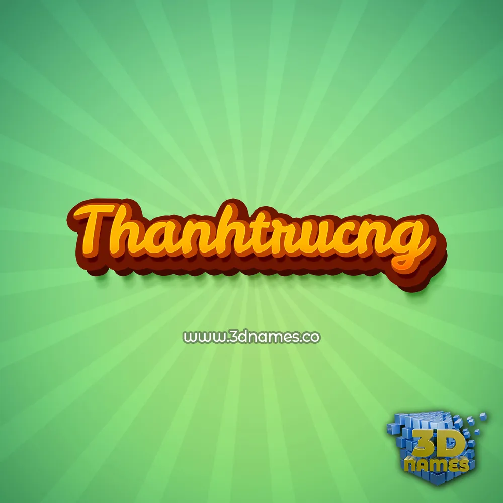 thanhtrucng in Green Rays style - 3D name wallpaper