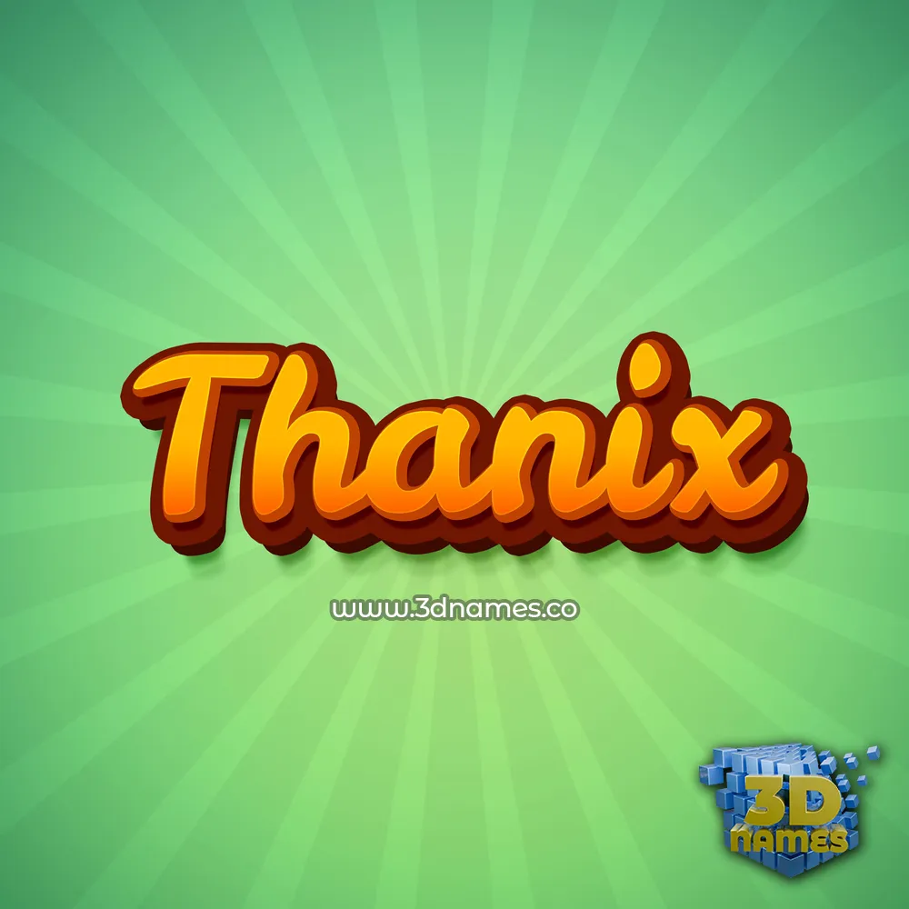 thanix in Green Rays style - 3D name wallpaper